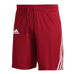 Adidas Men's 3 Stripe Knit Short Team Power Red/White XL